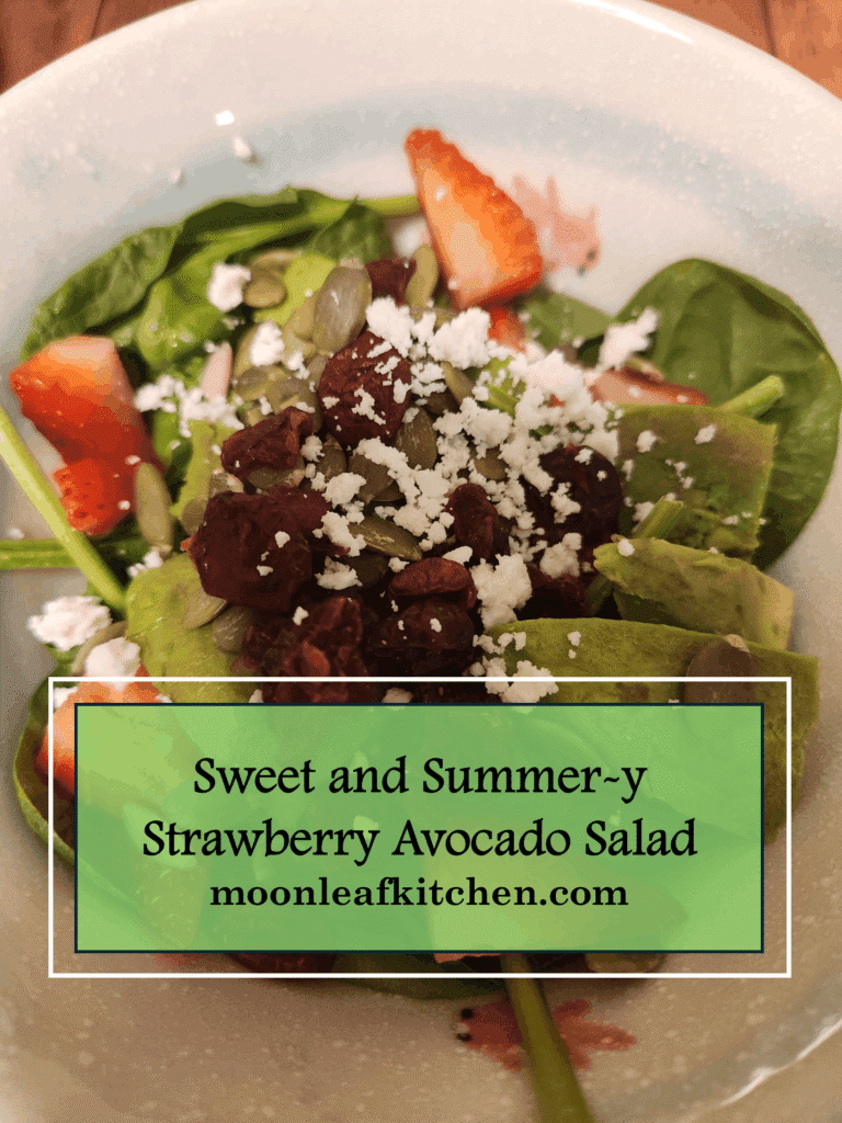 Sweet & Summery Strawberry Avocado Salad pin salad